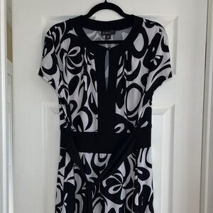 Scarlett Monochrome Abstract Dress